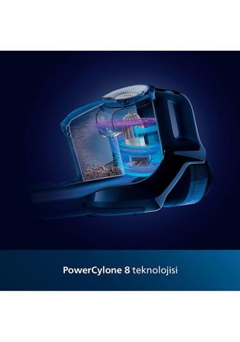 Philips SpeedPro Max XC7040/01 1000 W Toz Torbasız Işıklı Kuru Kablosuz Dikey Şarjlı Süpürge Siyah