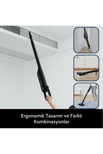 Deerma VC03S Toz Torbasız Hepa Filtreli Kuru Kablosuz Dikey Şarjlı Süpürge Siyah