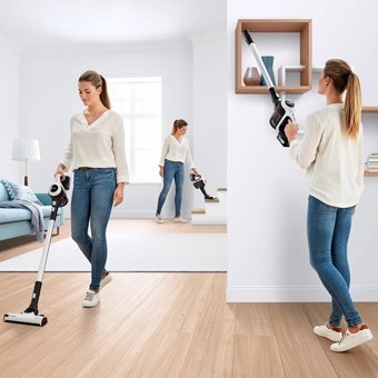 Bosch BCS61113 Unlimited Serie Toz Torbasız Kuru Kablosuz Dikey Şarjlı Süpürge Beyaz Siyah