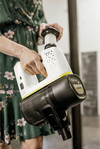 Karcher Vc 6 Cordless Ourfamily Eu 2100W Toz Torbasız Hepa Filtreli Işıklı Kuru Kablosuz Dikey Şarjlı Süpürge Beyaz