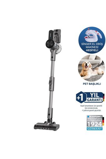 Blaupunkt A30T Vacumaster 300 W Toz Torbasız Hepa Filtreli Kuru Kablosuz Dikey Şarjlı Süpürge Gri
