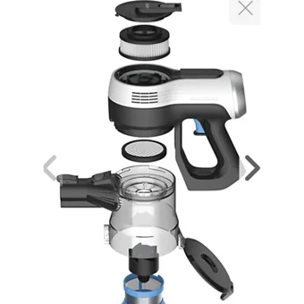 Arzum Magic Clean Pro AR4201-M Toz Torbasız Hepa Filtreli Işıklı Kuru Kablosuz Dikey Şarjlı Süpürge Siyah