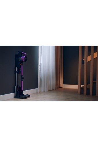 Arçelik Imperium® Go SD 9041K 450 W Toz Torbasız Işıklı Kuru Kablosuz Dikey Şarjlı Süpürge Mor Siyah