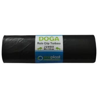 Ecoplast Jumbo Boy 80x110 cm Çöp Poşeti 10x20 Adet Siyah