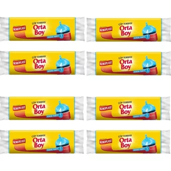 Koroplast Orta Boy 55x60 cm Çöp Poşeti 5x8 Adet Mavi