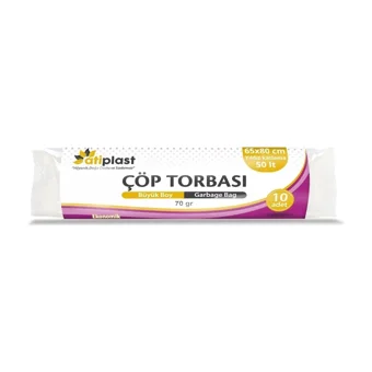 Atiplast Büyük Boy 65x80 cm Çöp Poşeti Siyah