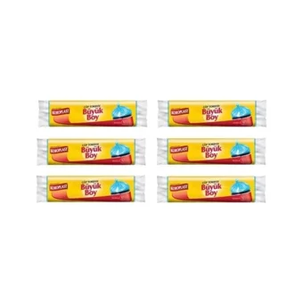 Koroplast Büyük Boy 65x80 cm Çöp Poşeti 10x6 Adet Mavi