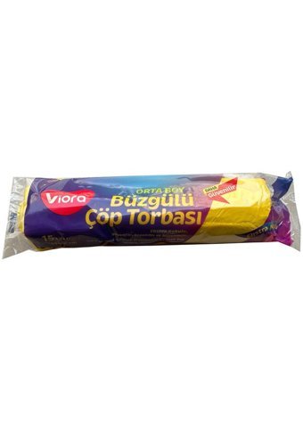 Viora Limon Kokulu Büzgülü Orta Boy 55x60 cm Çöp Poşeti 32x15 Adet Sarı
