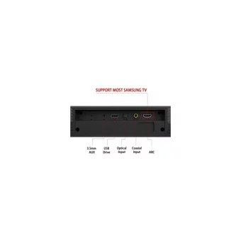 Xinhang 40 W 90 dB Kablosuz Bluetoothlu USB 2.0 Soundbar Siyah