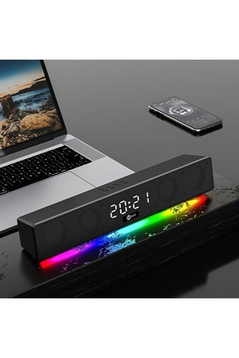 Lecoo Ds103 10 W 75 dB Kablosuz Bluetoothlu USB Soundbar Siyah