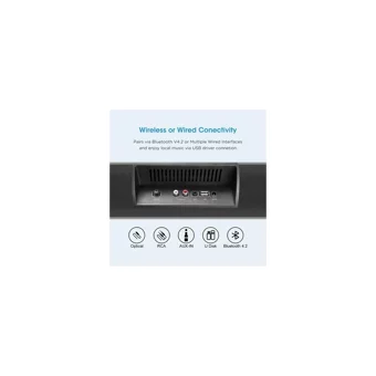 Xinh 100 W Siyah Subwooferlı Kablosuz Bluetoothlu USB Soundbar Siyah