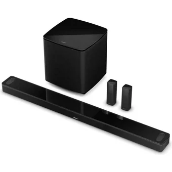 Kef Harici Subwooferlı Kablosuz Bluetoothlu Dolby Atmos 5.1 Soundbar Siyah