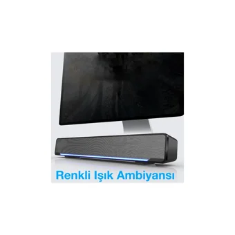 Ally MC196 6 W 80 dB Kablolu-Kablosuz Bluetoothlu Soundbar Siyah