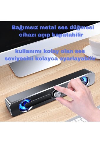 Sada V-111 3 W 65 dB Kablolu USB 2.0 Soundbar Siyah