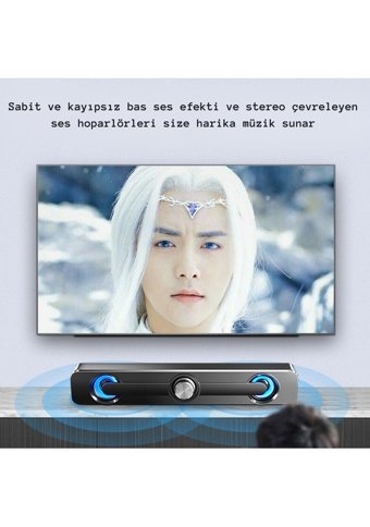 Sada V-111 3 W 65 dB Kablolu USB 2.0 Soundbar Siyah