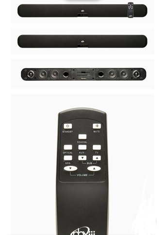 Powerbass MS-42031 Kablosuz Bluetoothlu USB Soundbar Siyah