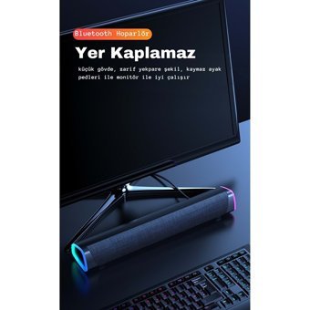 DailyLink V8 6 W 80 dB Subwooferlı Kablosuz Bluetoothlu USB 5.1 Soundbar Siyah