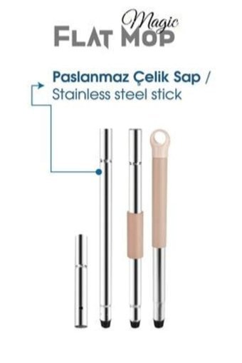 Zambak Magic Flat Mop Seti Krem