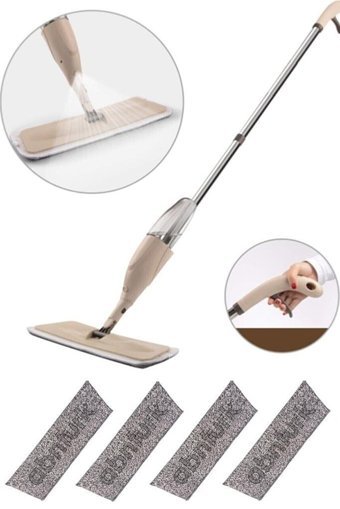 Abnturk Büyük Hazneli Mikrofiber 5'li Mop Pembe