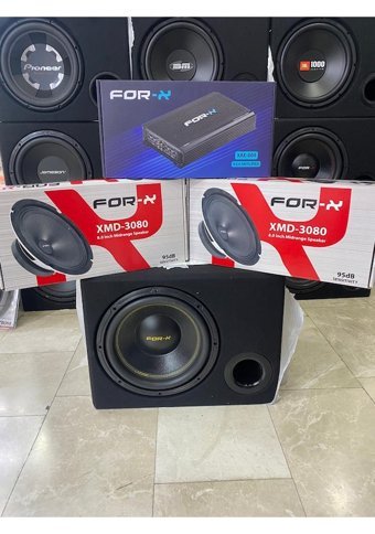 Forx XW-12 1200 W Subwoofer Siyah + 2 Adet Midrange + Forx Anfi 4000W