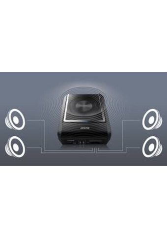 Alpine Pwd-X5 240 W 80 mm Mini Subwoofer Siyah + Dsp Amfi