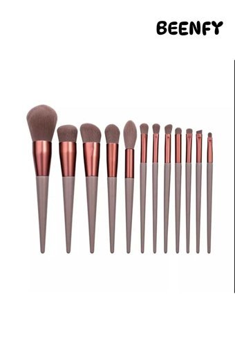 BEENFY Fix 13'lü Allık Eyeliner Far Makyaj Fırça Seti Ahşap
