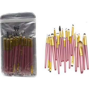 Hello Estel'la Kitty Pro 20'li Allık Eyeliner Far Makyaj Fırça Seti