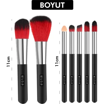 Mujgan 7'li Allık Far Makyaj Fırça Seti Siyah