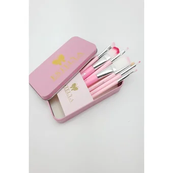 Hello Estel'la Kitty 7'li Allık Eyeliner Far Makyaj Fırça Seti Pembe