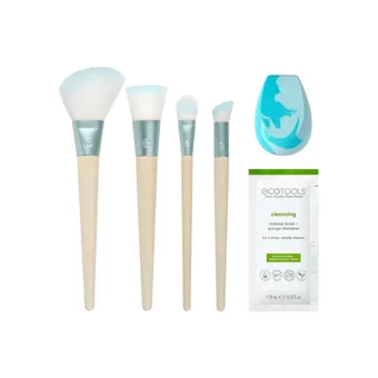 Ecotools Ready Set Glow 4'lü Allık Far Makyaj Fırça Seti