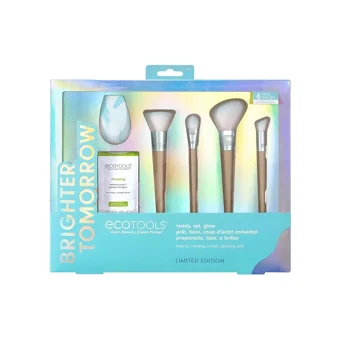 Ecotools Ready Set Glow 4'lü Allık Far Makyaj Fırça Seti