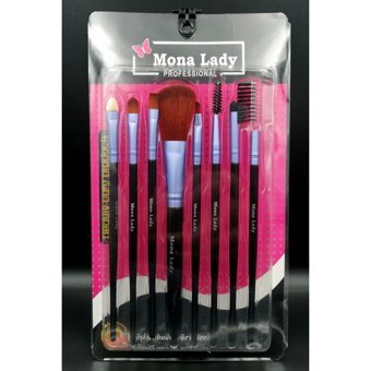 Mona Lady No:34 8'li Allık Eyeliner Far Makyaj Fırça Seti Gold
