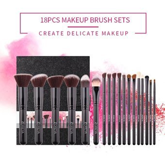 Zoreya Fiber 18'li Allık Eyeliner Far Makyaj Fırça Seti