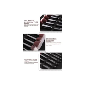 Zoreya Fiber 18'li Allık Eyeliner Far Makyaj Fırça Seti