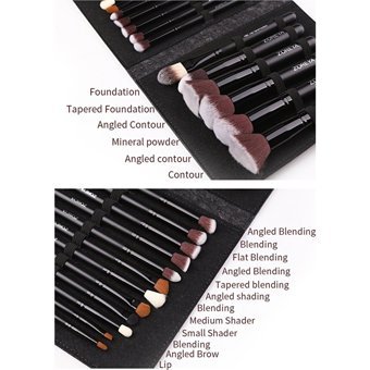 Zoreya Fiber 18'li Allık Eyeliner Far Makyaj Fırça Seti