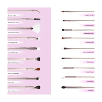 Bestope 18'li Allık Eyeliner Far Makyaj Fırça Seti