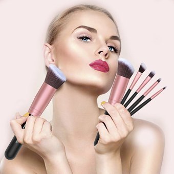 Bestope Premium Çift Taraflı 16'lı Allık Eyeliner Far Makyaj Fırça Seti