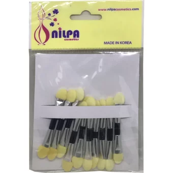 Nilpa Lateksfar Çift Taraflı 10'lu Far Makyaj Fırça Seti Sarı