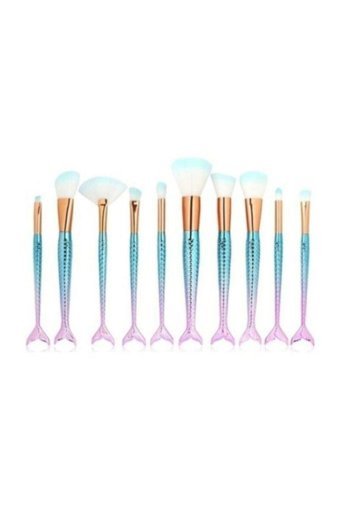 Estella 10'lu Allık Eyeliner Far Makyaj Fırça Seti