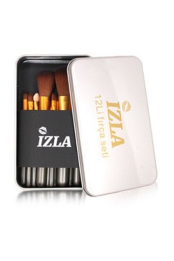 Izla 12'li Allık Eyeliner Far Makyaj Fırça Seti