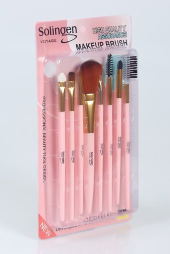 Solingen Voyage 8'li Allık Eyeliner Far Makyaj Fırça Seti Yavruağzı