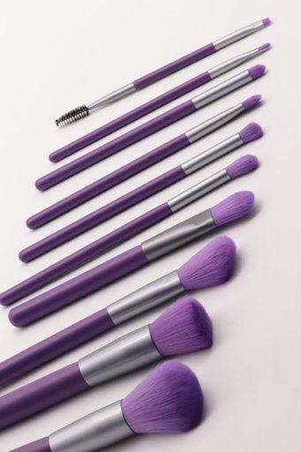 Ruby Face Neon 10'lu Allık Eyeliner Far Makyaj Fırça Seti