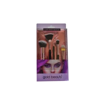 Gold Beauty No:488 5'li Allık Eyeliner Far Makyaj Fırça Seti