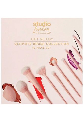 Studio London Ultimate 10'lu Allık Eyeliner Far Makyaj Fırça Seti