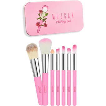 Mujgan 7'li Allık Far Makyaj Fırça Seti Pembe