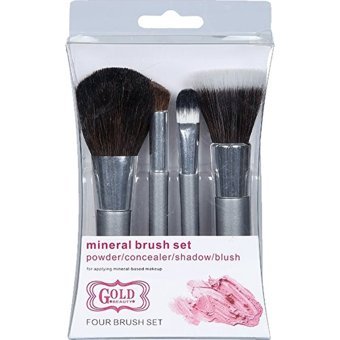 Gold Beauty 4'lü Allık Far Kapatıcı Makyaj Fırça Seti