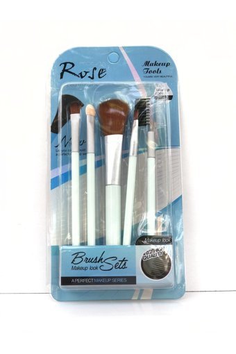 Rose 5'li Allık Eyeliner Far Makyaj Fırça Seti