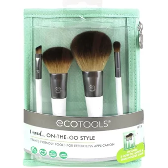 Ecotools 1613 4'lü Allık Eyeliner Far Makyaj Fırça Seti