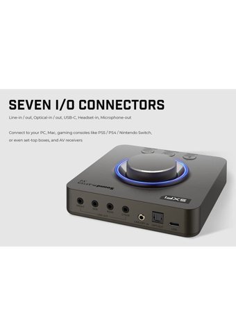 Creative Sound Blaster X4 Hi-Res 3.5 mm 24 Bit Çift Girişli 7.1 Harici Ses Kartı