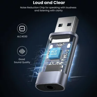 Ugreen 3.5 mm Tek Girişli Harici Ses Kartı